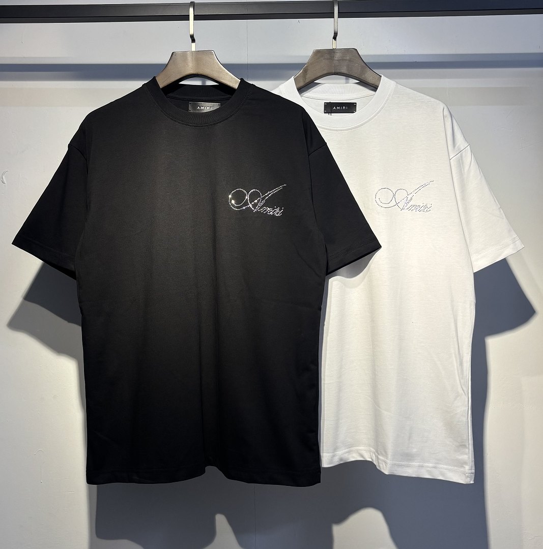 777款P55 原创首发 高品水钻石 面料260克双纱字母 白色 黑色 S M L XL