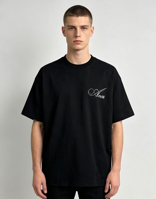 777款P55 原创首发 高品水钻石 面料260克双纱字母 白色 黑色 S M L XL