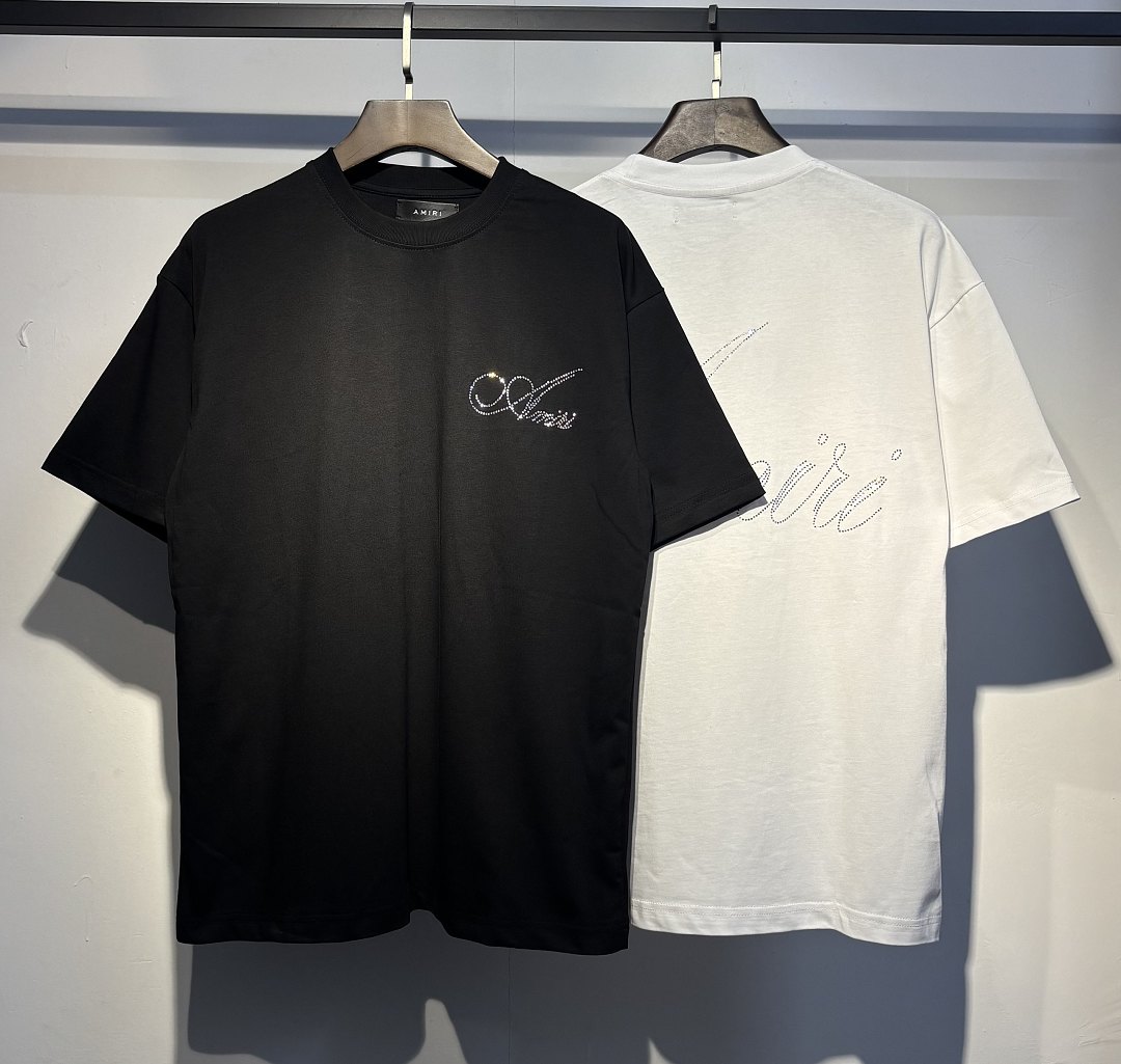 777款P55 原创首发 高品水钻石 面料260克双纱字母 白色 黑色 S M L XL