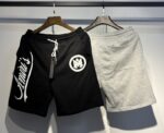 3001款p75 假拼接2条毛圈裤子 灰色  黑色S M L XL