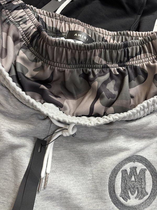3001款p75 假拼接2条毛圈裤子 灰色  黑色S M L XL
