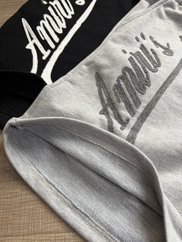 3001款p75 假拼接2条毛圈裤子 灰色  黑色S M L XL