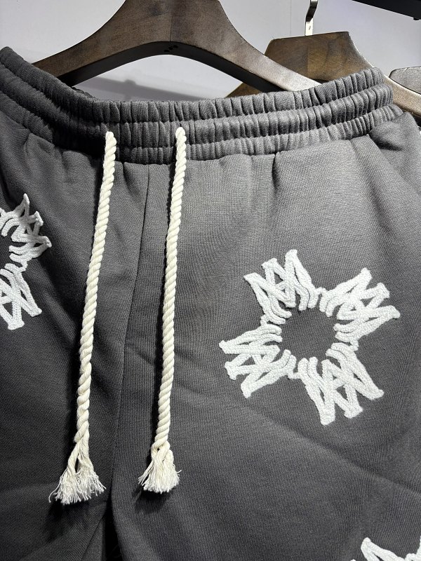 5306款P76  预告 拼接假2条加绒短裤 S M L  XL