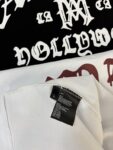 766款P48 面料260克双纱字母 白色 黑色 S M L XL