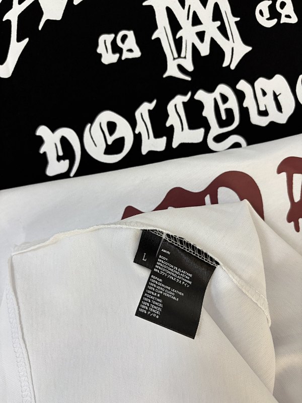 766款P48 面料260克双纱字母 白色 黑色 S M L XL