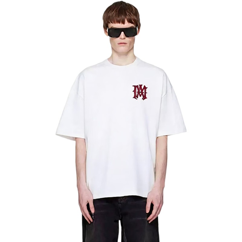 766款P48 面料260克双纱字母 白色 黑色 S M L XL