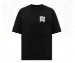 766款P48 面料260克双纱字母 白色 黑色 S M L XL