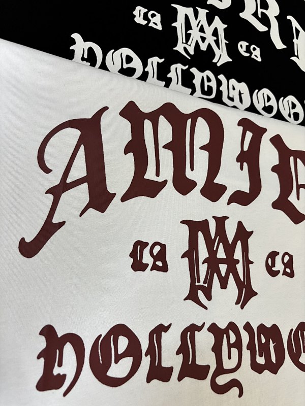 766款P48 面料260克双纱字母 白色 黑色 S M L XL