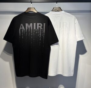 765款P55 面料260克双纱烫闪银粒字母 黑色 白色 S M L XL