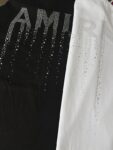 765款P55 面料260克双纱烫闪银粒字母 黑色 白色 S M L XL