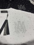 764款P55 面料260克双纱烫闪银粒字母 黑色 白色 S M L XL