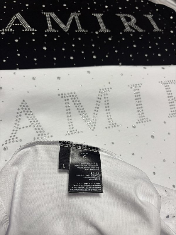 764款P55 面料260克双纱烫闪银粒字母 黑色 白色 S M L XL
