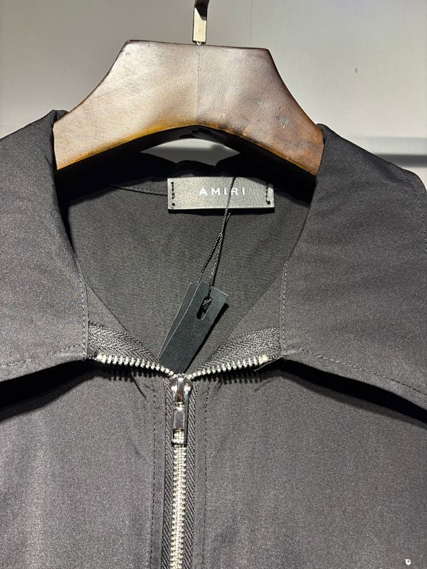 新款 P69元 尼龙双拉链烫钻衬衣 M L XL XXL 黑色 米色
