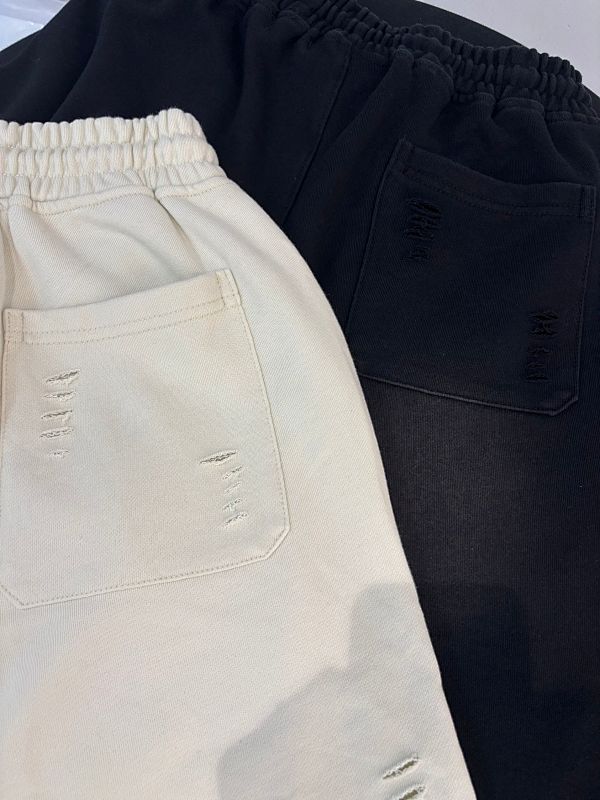 3370款 P73 洗水纯棉毛圈破洞S  M L  XL