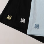 709款P50 面料260克双纱 发泡印花黑印杏 蓝色 黑印黑S M L XL