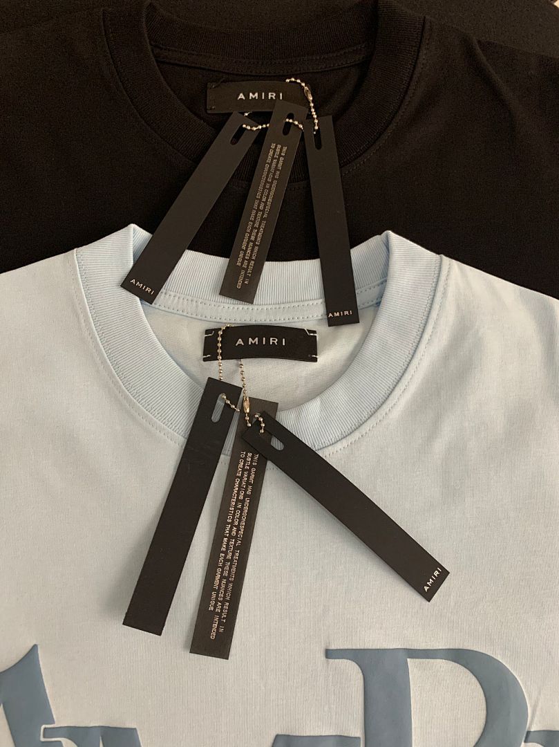 709款P50 面料260克双纱 发泡印花黑印杏 蓝色 黑印黑S M L XL
