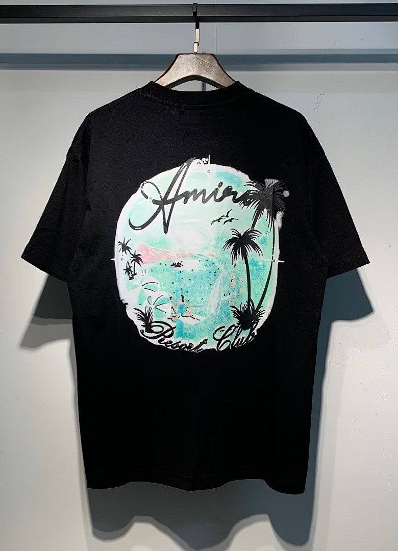712款P50 面料260克双纱椰树款 黑色 白色S M L XL