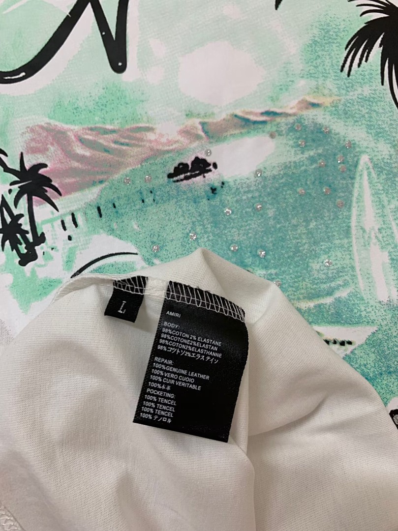 712款P50 面料260克双纱椰树款 黑色 白色S M L XL