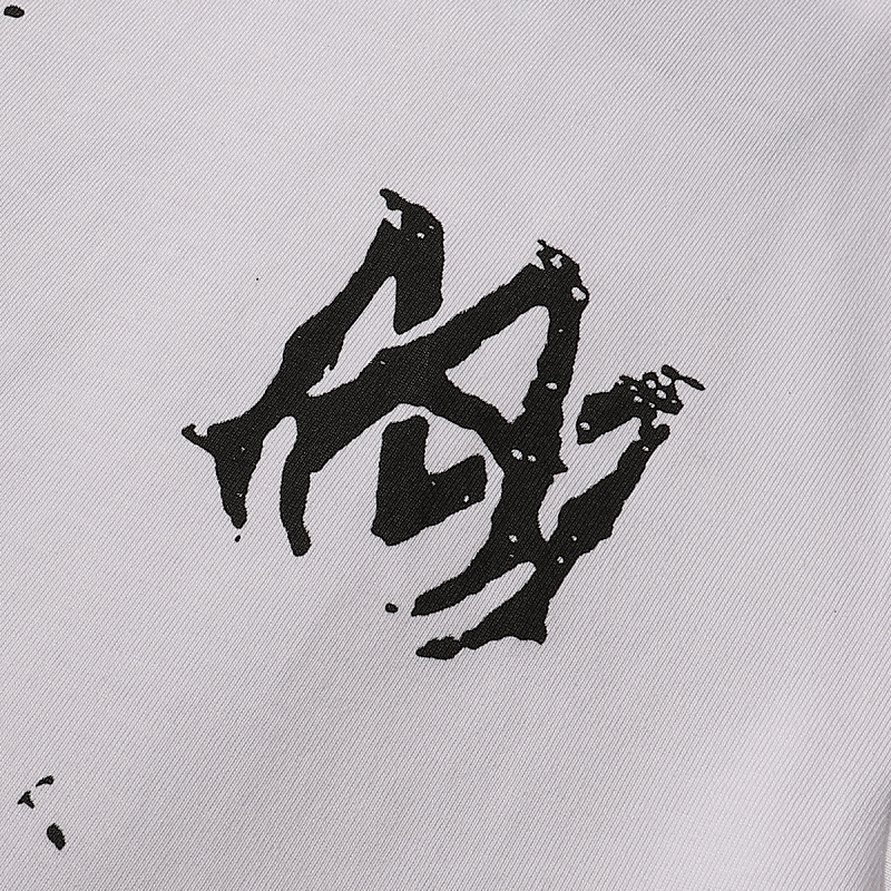 713款P53 面料260克双纱泼墨款 黑色 白色S M L XL