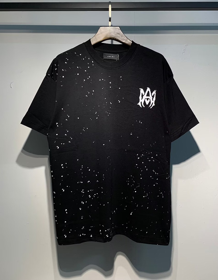 713款P53 面料260克双纱泼墨款 黑色 白色S M L XL