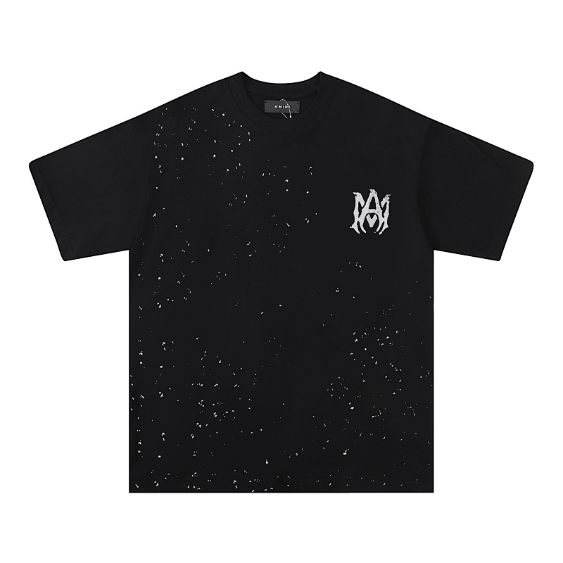 713款P53 面料260克双纱泼墨款 黑色 白色S M L XL
