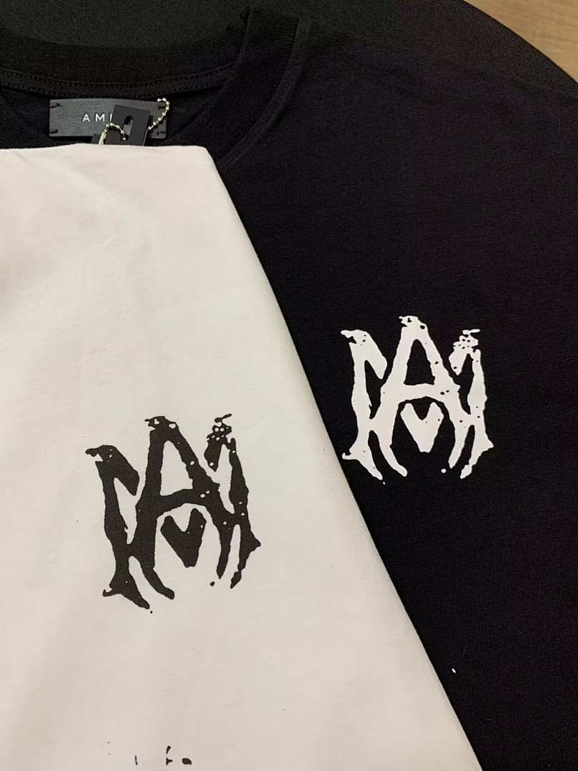 713款P53 面料260克双纱泼墨款 黑色 白色S M L XL