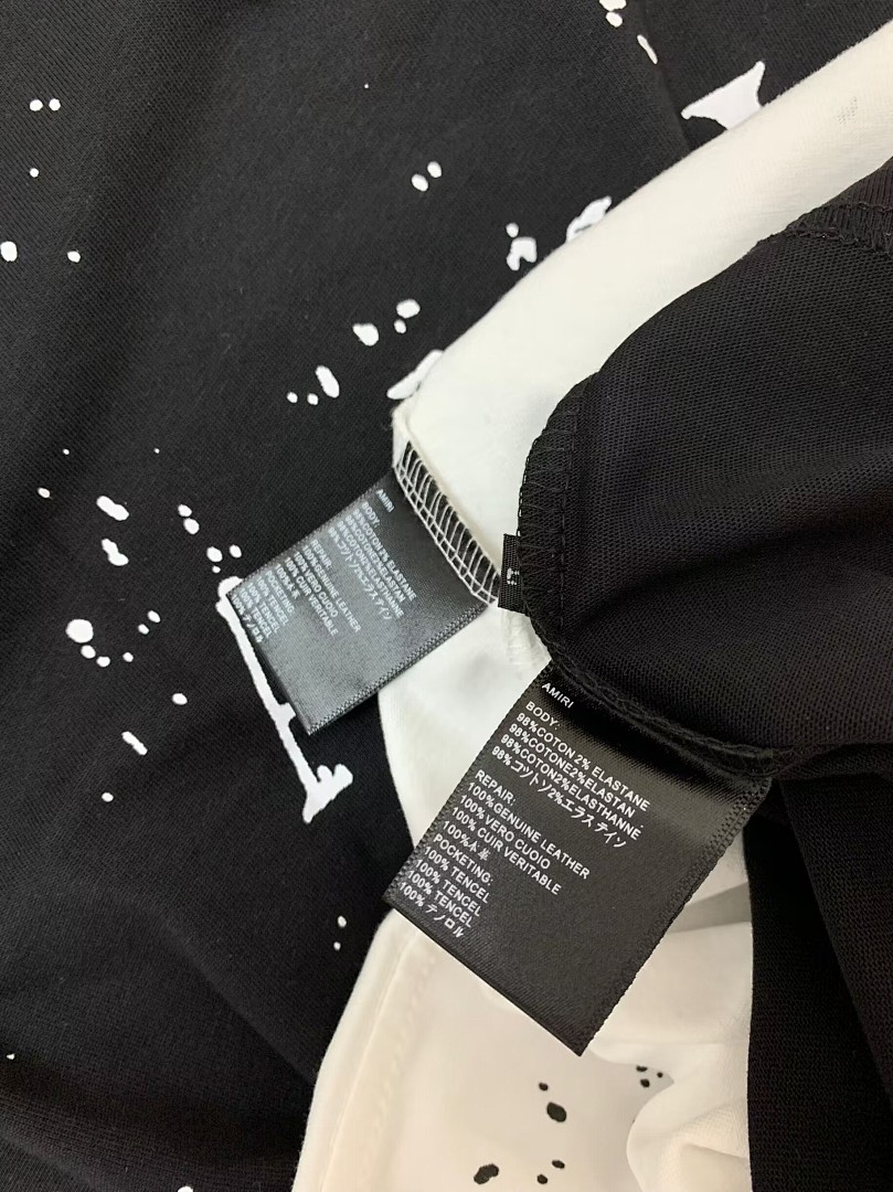713款P53 面料260克双纱泼墨款 黑色 白色S M L XL