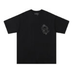 715款P53 面料260克双纱植绒字母 黑色 白色S M L XL