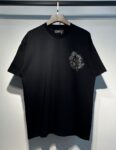 715款P53 面料260克双纱植绒字母 黑色 白色S M L XL