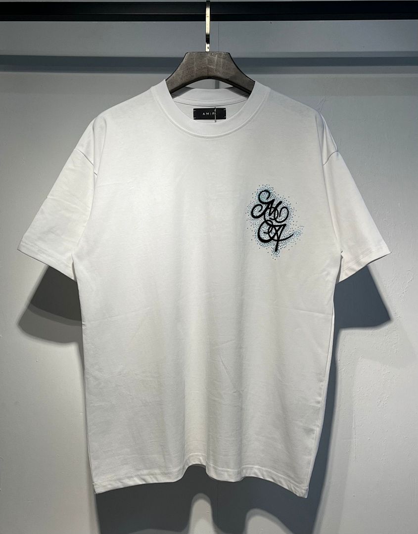 715款P53 面料260克双纱植绒字母 黑色 白色S M L XL