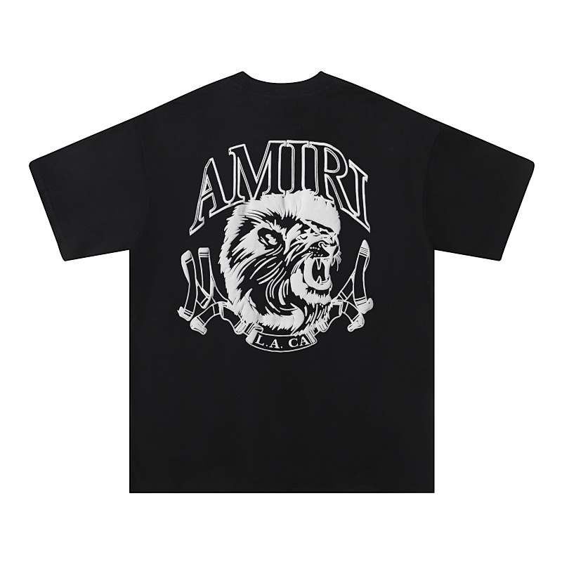 716款P50 面料260克双纱发泡狮子头字母 黑色 白色S M L XL