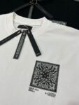 718款P50 面料260克双纱字母腰果花 黑色 白色S M L XL