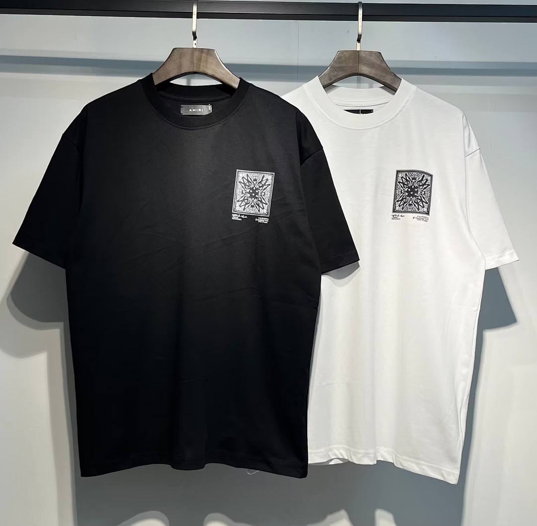 718款P50 面料260克双纱字母腰果花 黑色 白色S M L XL