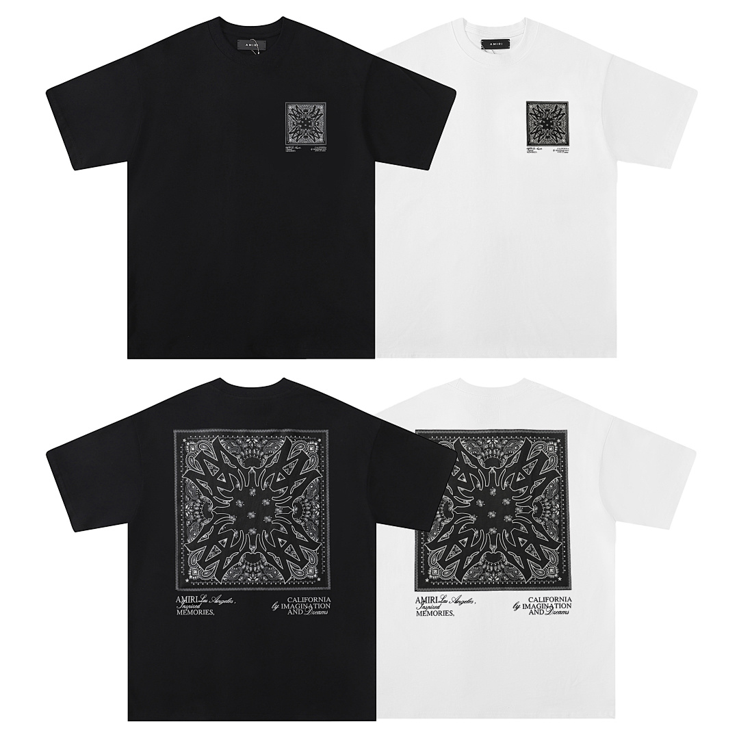 718款P50 面料260克双纱字母腰果花 黑色 白色S M L XL