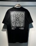 718款P50 面料260克双纱字母腰果花 黑色 白色S M L XL