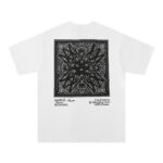 718款P50 面料260克双纱字母腰果花 黑色 白色S M L XL