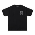718款P50 面料260克双纱字母腰果花 黑色 白色S M L XL