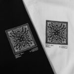 718款P50 面料260克双纱字母腰果花 黑色 白色S M L XL