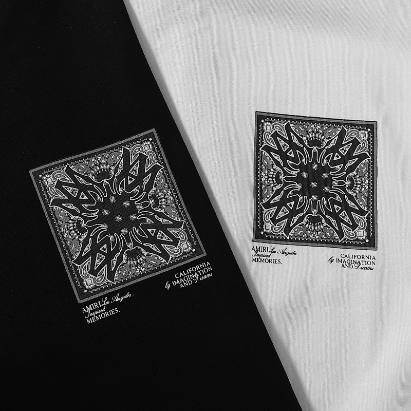 718款P50 面料260克双纱字母腰果花 黑色 白色S M L XL