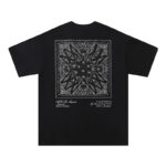 718款P50 面料260克双纱字母腰果花 黑色 白色S M L XL