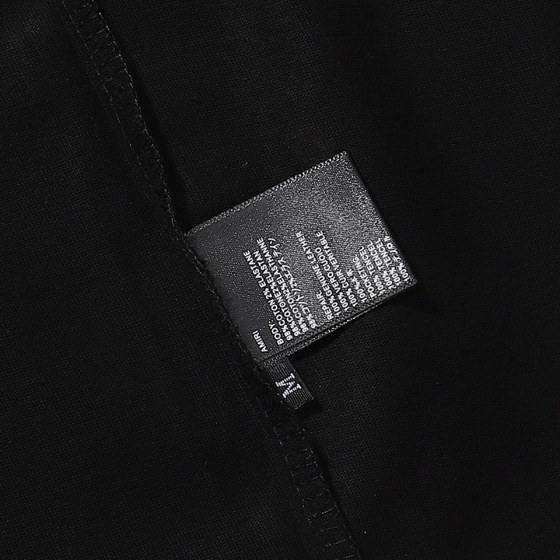 721款P50 面料260克双纱l裂纹印花字母狮子 黑色 S M L XL