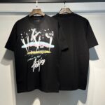 722款P47 面料260克双纱字母 黑色 S M L XL