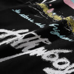 722款P47 面料260克双纱字母 黑色 S M L XL