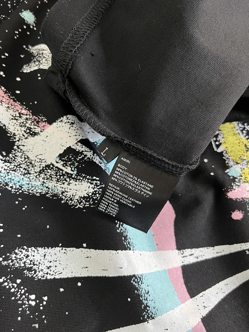 722款P47 面料260克双纱字母 黑色 S M L XL