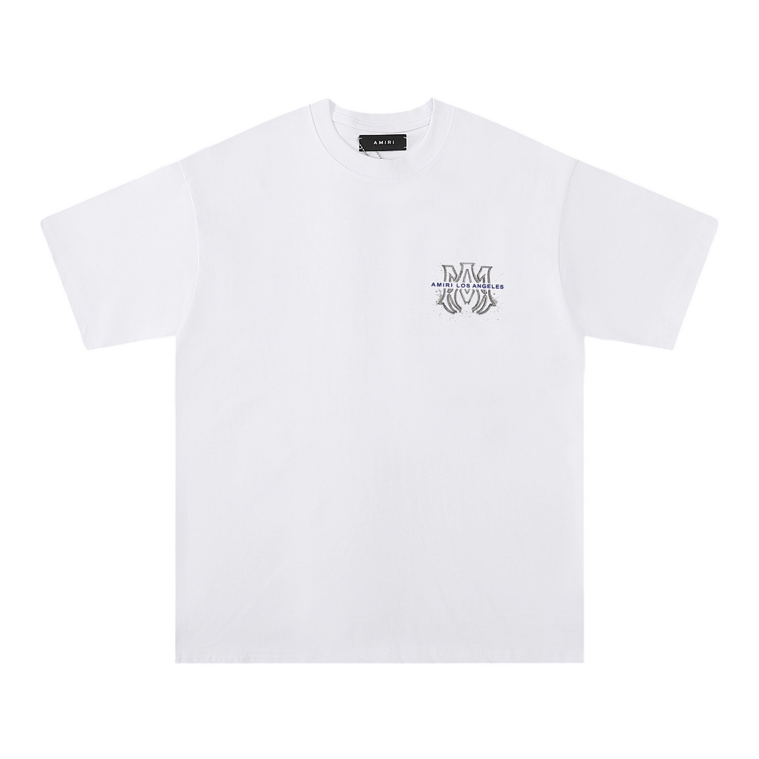 723款P53 面料260克双纱烫银字母白色 黑色 S M L XL