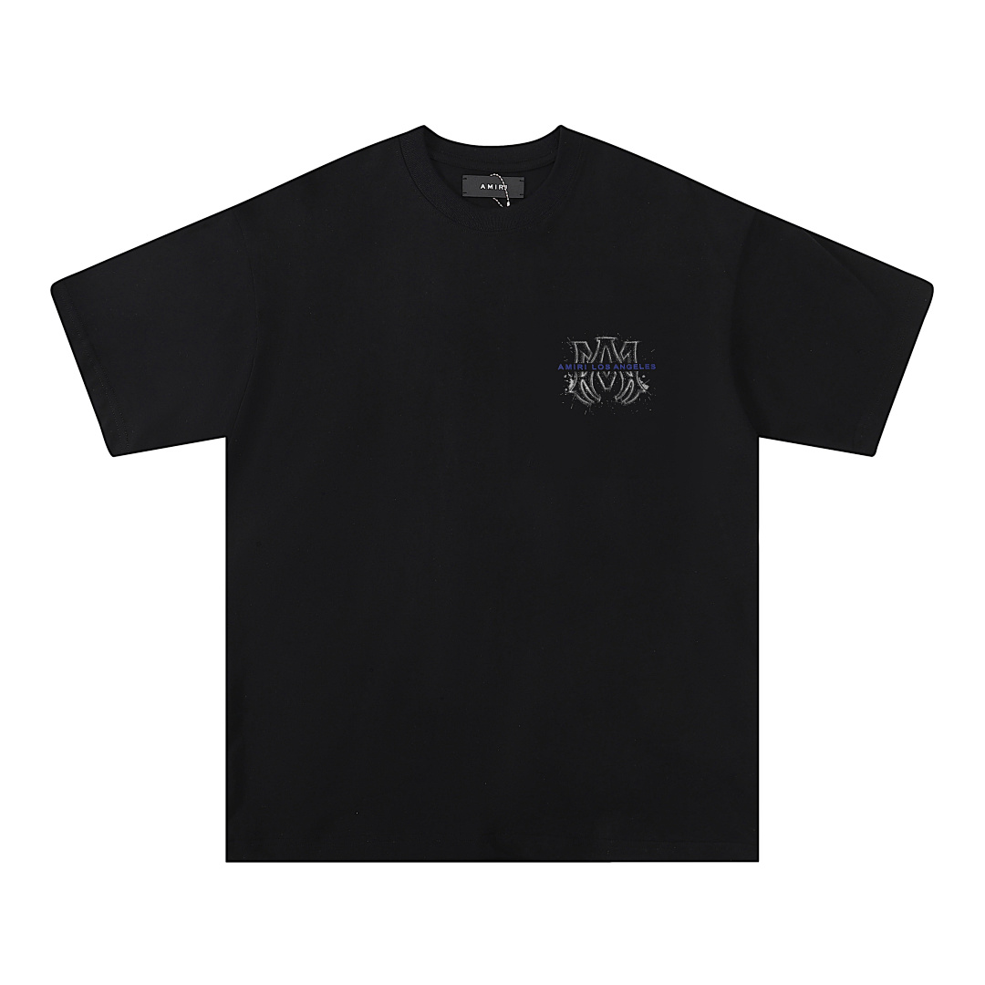 723款P53 面料260克双纱烫银字母白色 黑色 S M L XL