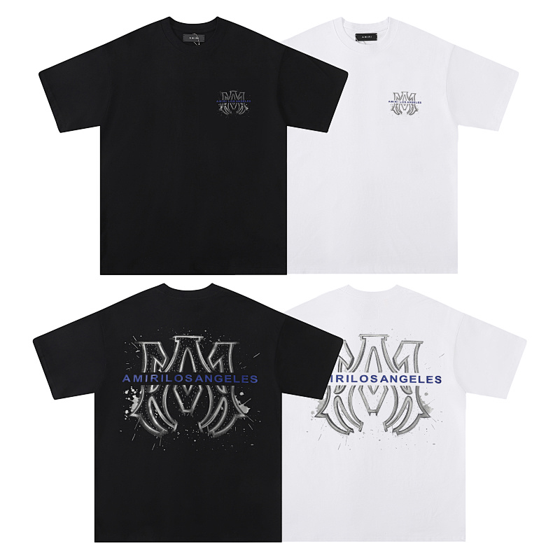 723款P53 面料260克双纱烫银字母白色 黑色 S M L XL