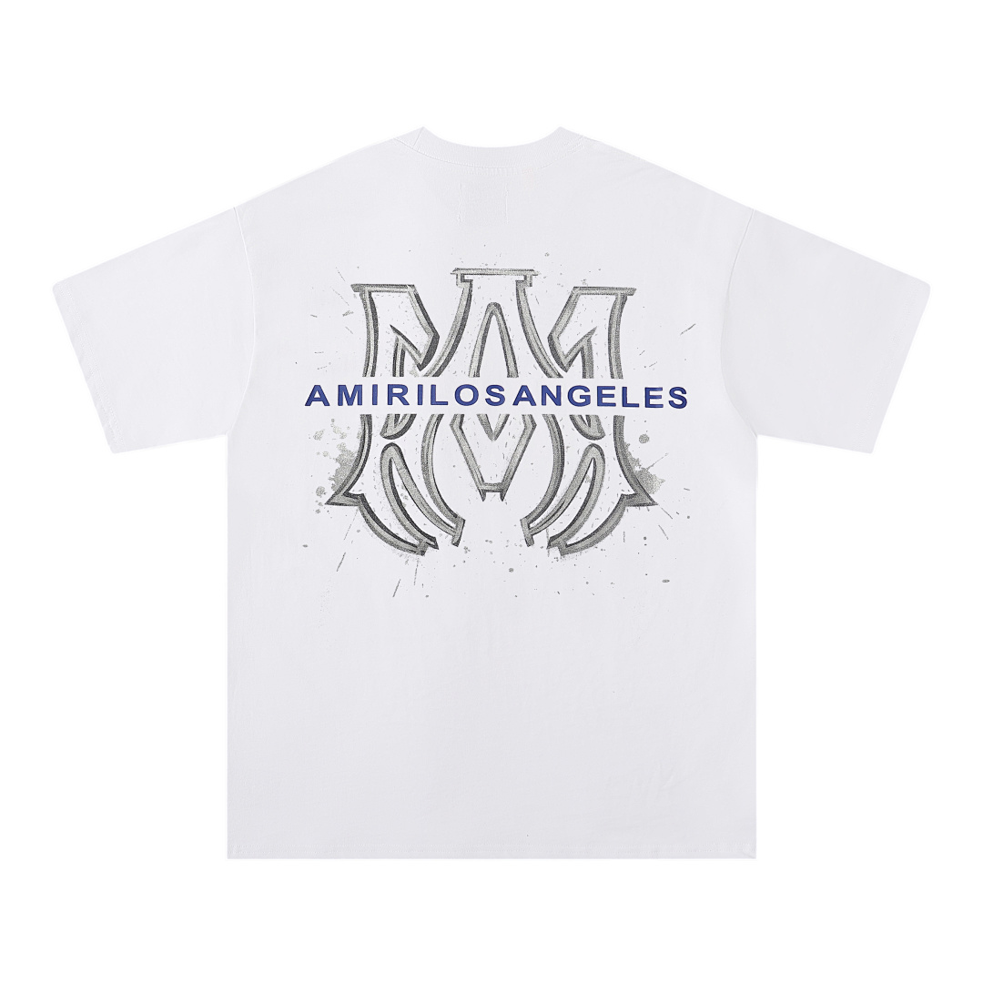 723款P53 面料260克双纱烫银字母白色 黑色 S M L XL