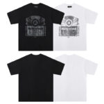 726款P53 面料260克双纱烫银字母 白色 黑色 S M L XL