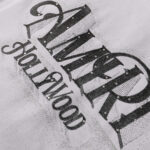 727款P53 面料260克双纱烫银字母 白色 黑色 S M L XL